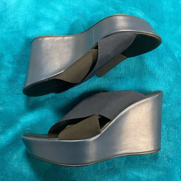 NR Rapisardi Color Block Leather Platform Sandals - Picture 5 of 10